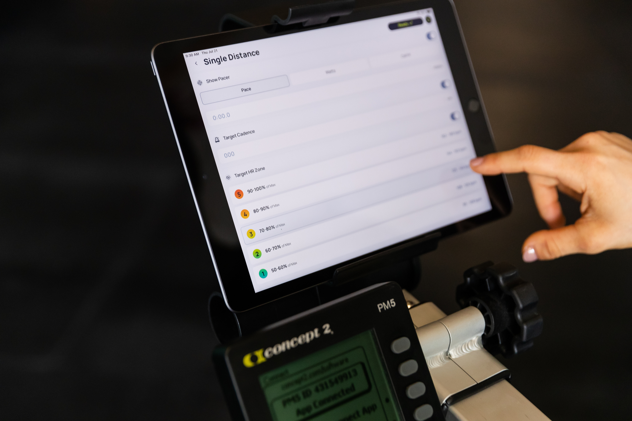 ErgData on the Logbook Analysis Screen