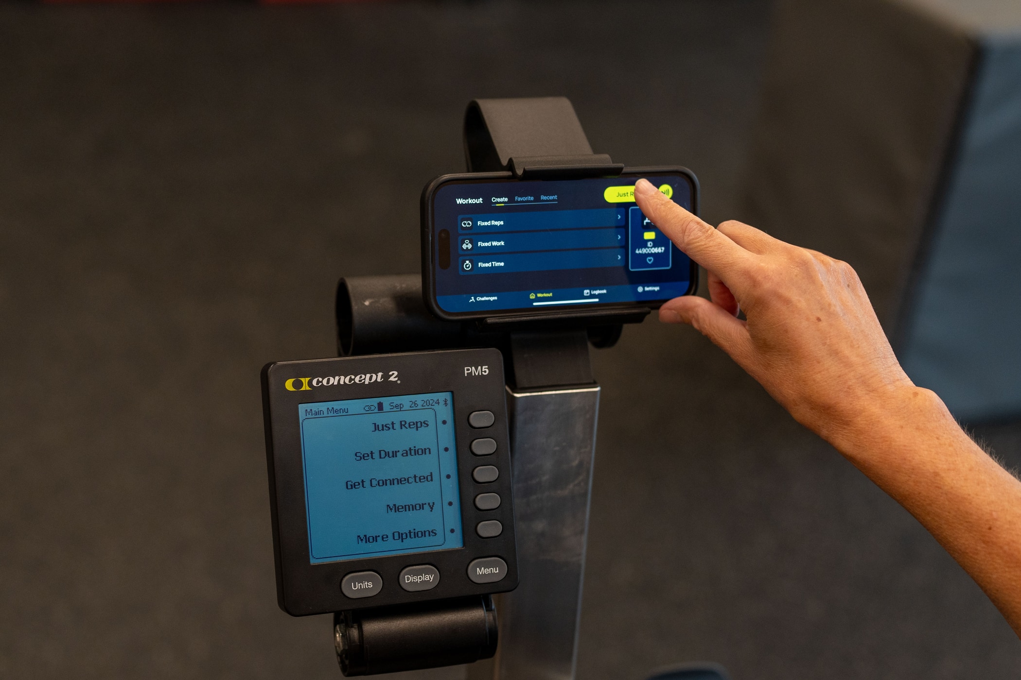Using ErgData on the StrengthErg alongside a PM5