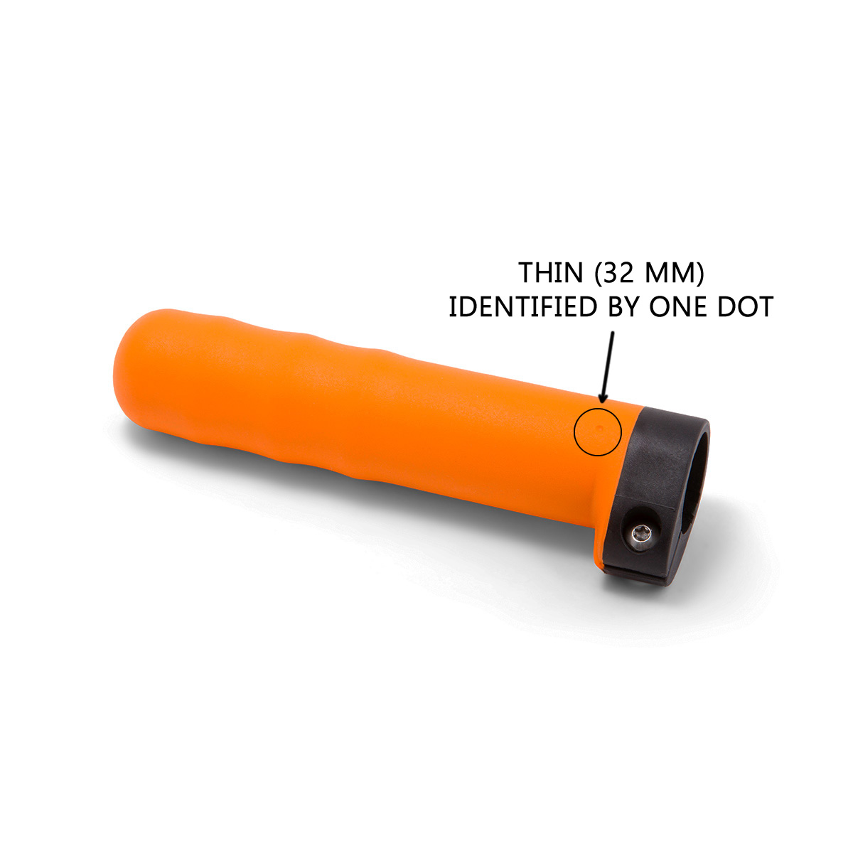 Orange Contoured Scull Grip, Thin